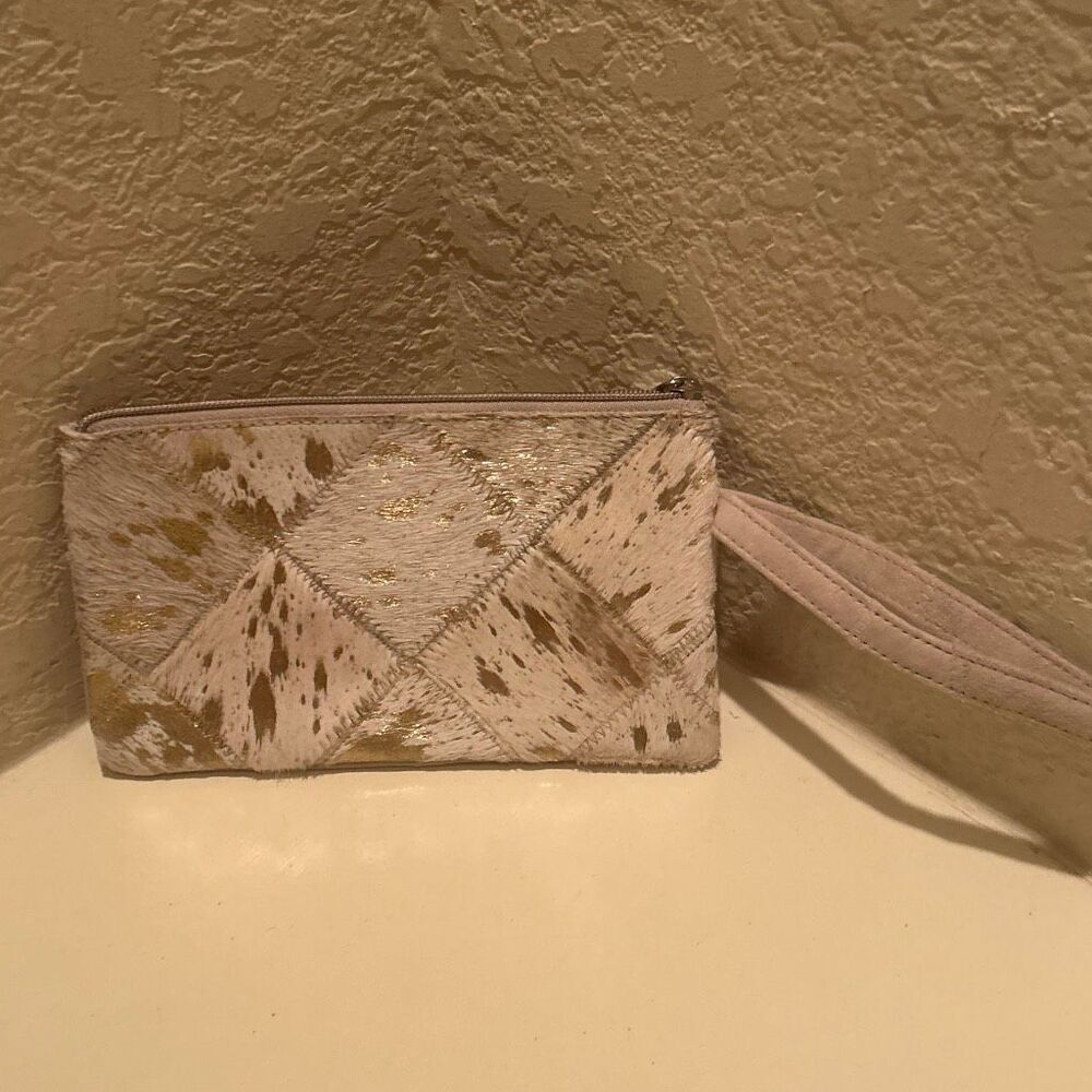 The Royal Standard Leather Wristlet Cream Gold Western Nashville Cowgirl Glam